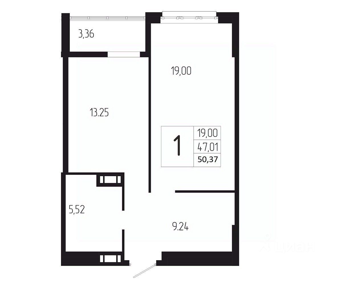 1-комнатные