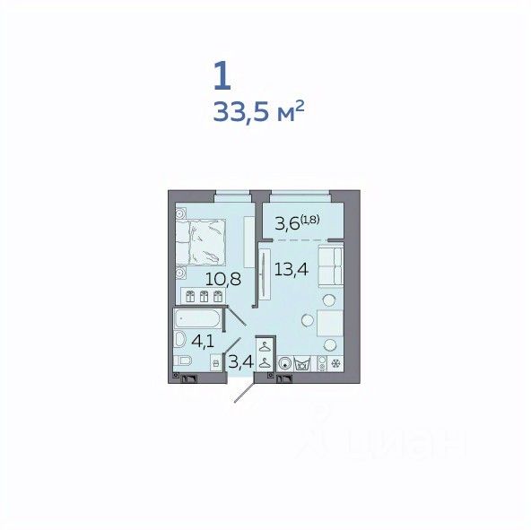 1-комнатные