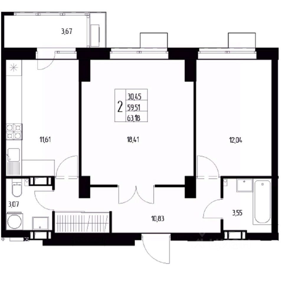 2-комнатные