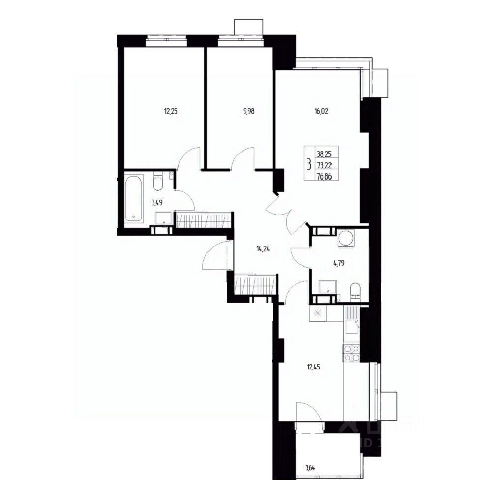 3-комнатные