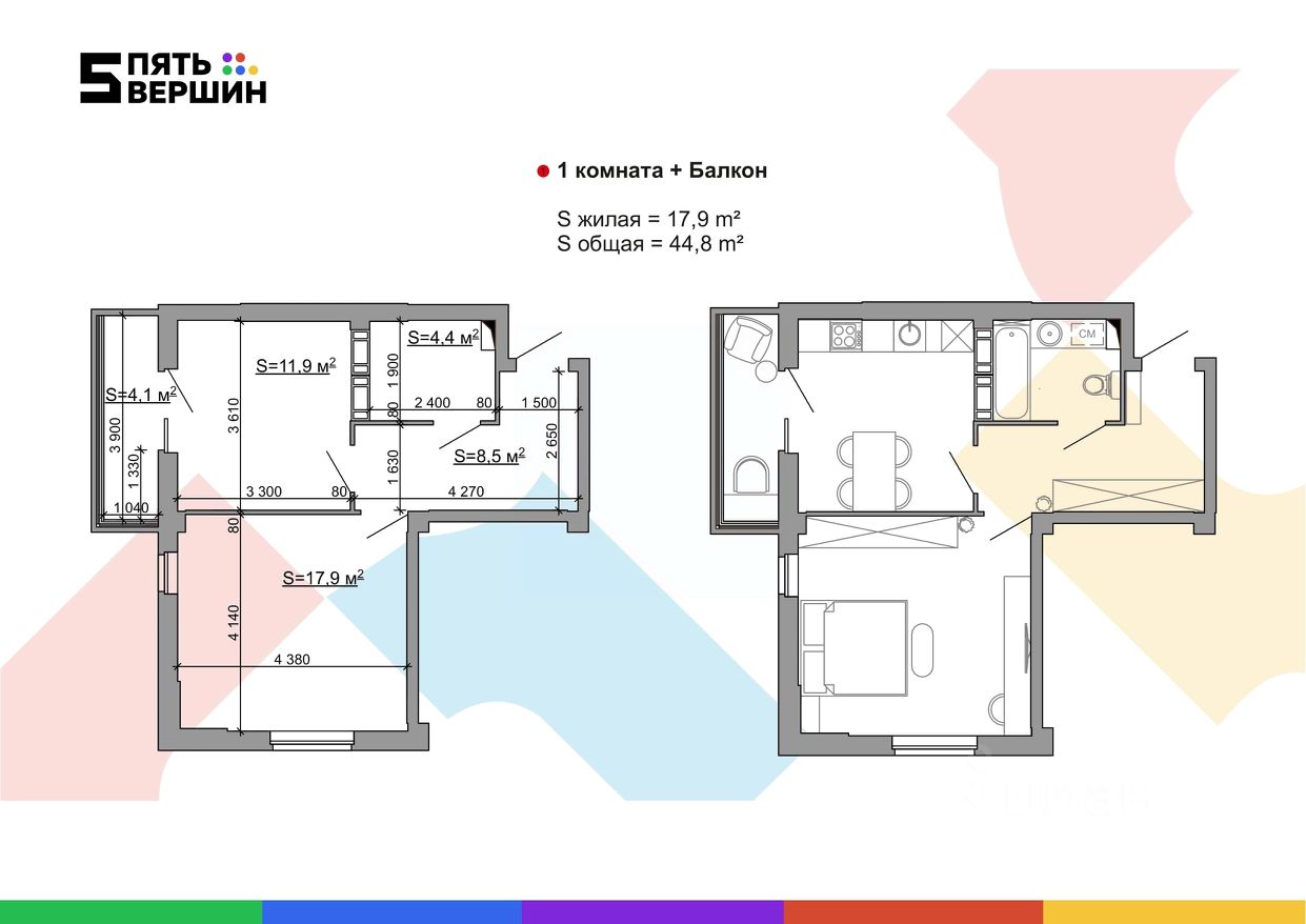 1-комнатные