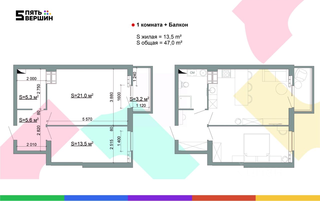 1-комнатные